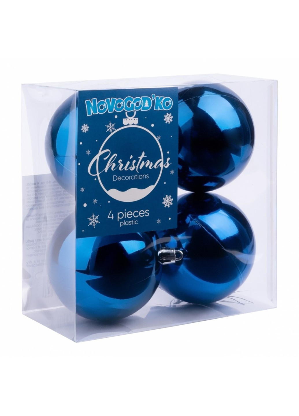 Набір із 4 куль Новогодько d-8 см 974525 Novogod'ko (269387054)