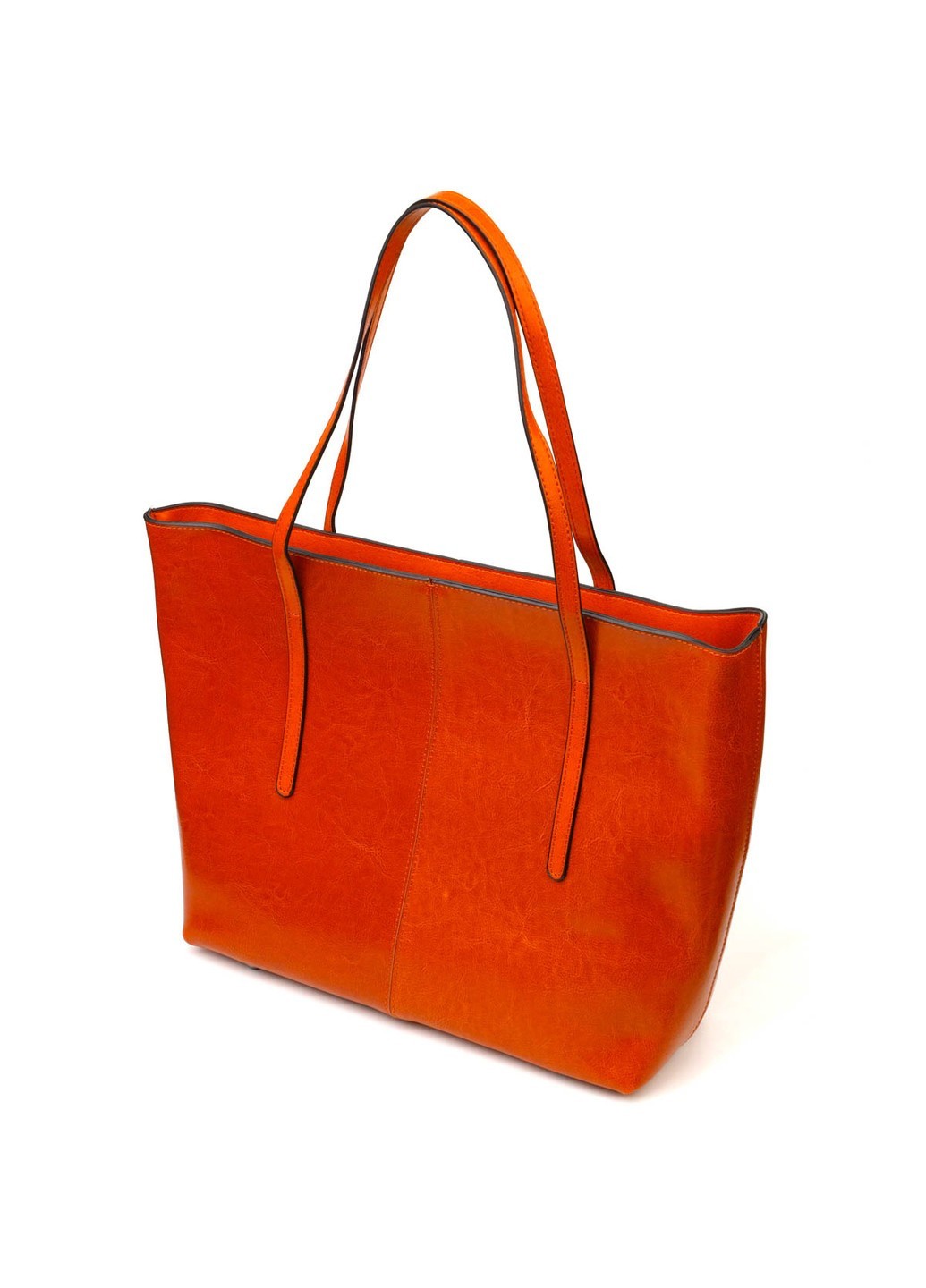 Стильная сумка шоппер из натуральной кожи 22096 Рыжая Vintage (260360882)