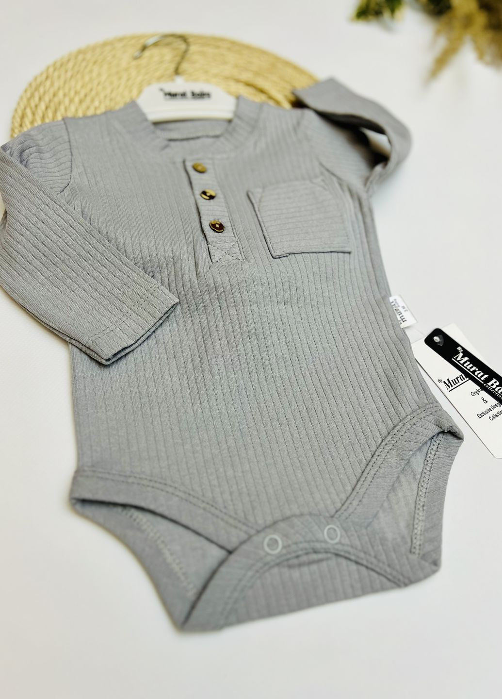 Боди для малышей рубчик с карманом Murat baby (276903916)