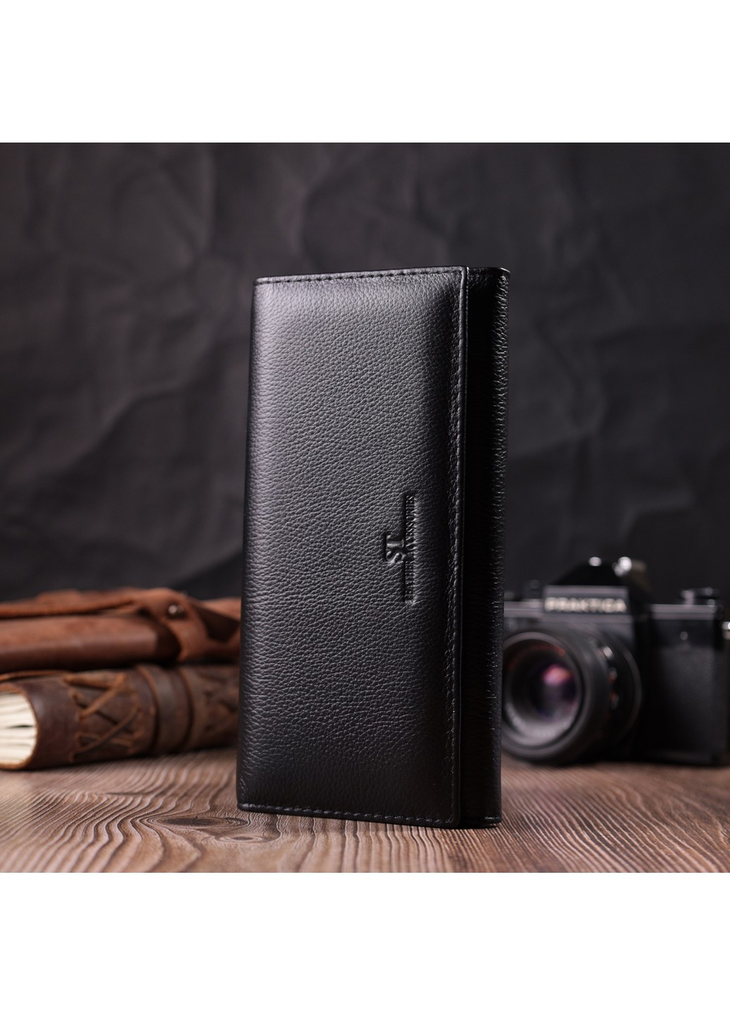 Удобный женский кошелек из натуральной кожи 22523 Черный st leather (278001073)