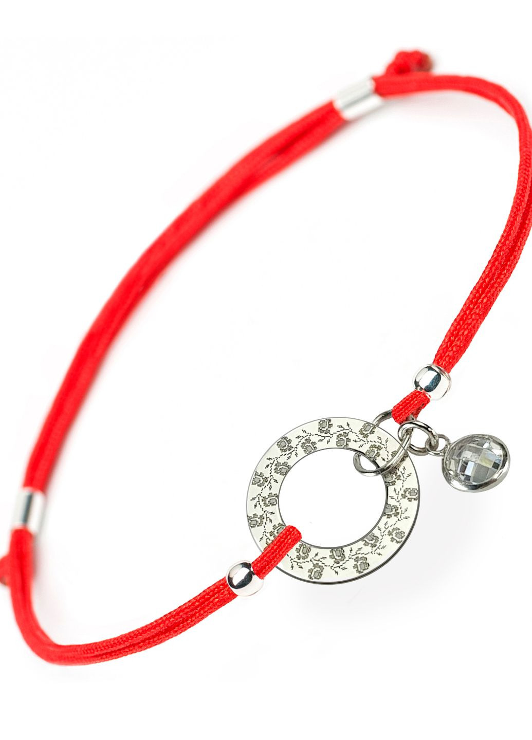 Серебряный браслет Красный «Киевская область» регулируеться родированное серебро Family Tree Jewelry Line (266267245)