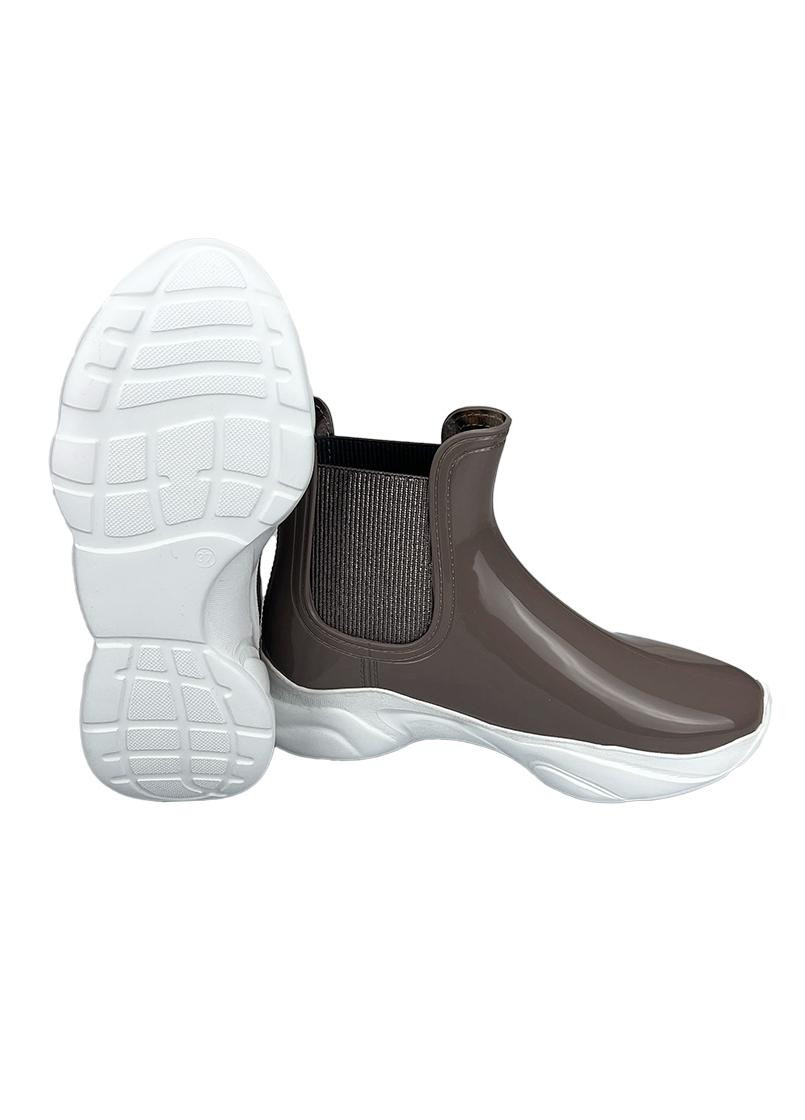 Жіночі гумові чоботи (ботики) бежеві 2002-1 Realpaks (277923387)