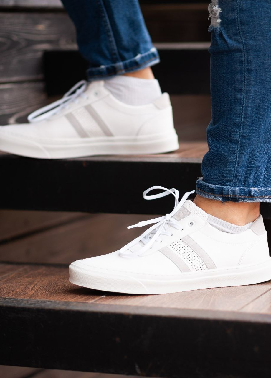 Белые демисезонные кросовки south bang white Vakko