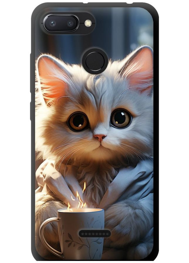 TPU чорний чохол 'Білий кіт' для Endorphone xiaomi redmi 6 (265398449)