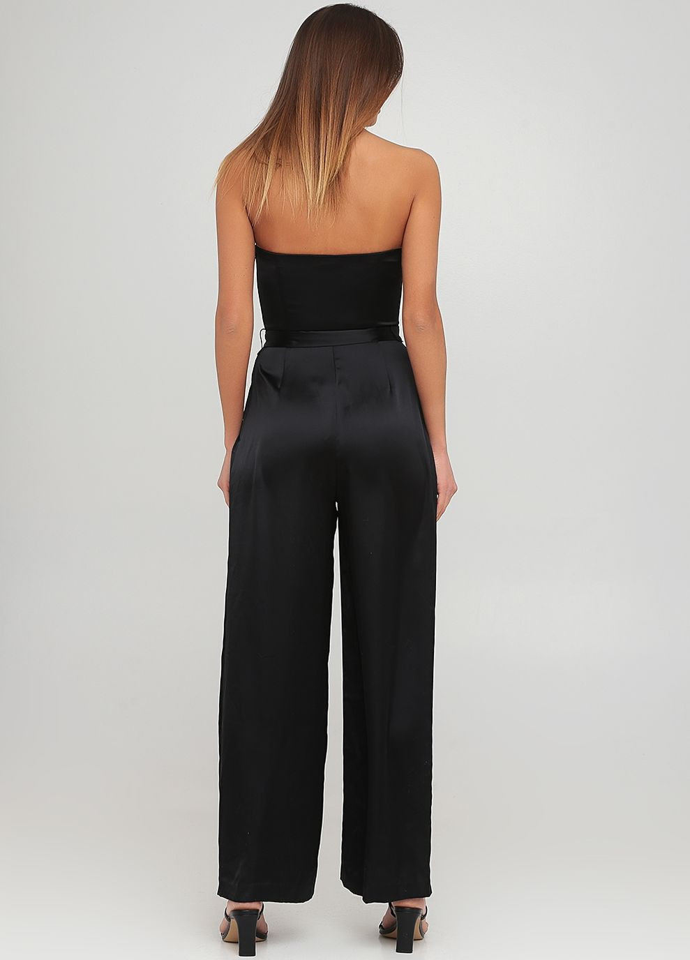 Комбінезон H&M однотонний чорний повсякденний поліестер