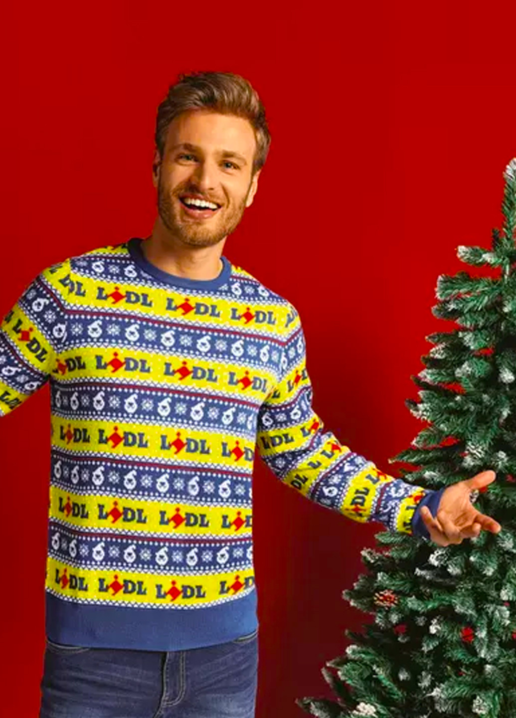 Комбинированный рождественский свитер Livergy