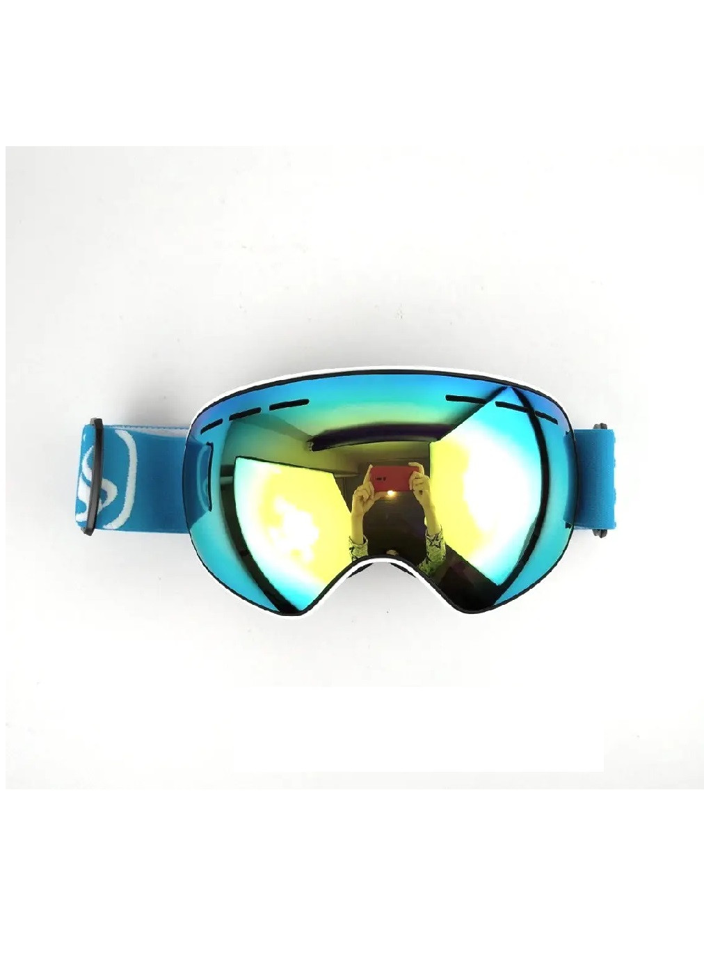 Маска очки горнолыжные защитные для сноуборда лыж зимних видов спорта со съемным ремешком 16х9 см (475938-Prob) Unbranded (275068635)