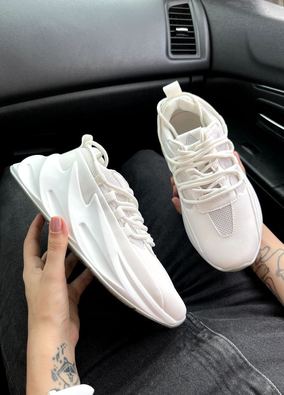 Белые демисезонные кроссовки реплика в стиле adidas белые Vakko