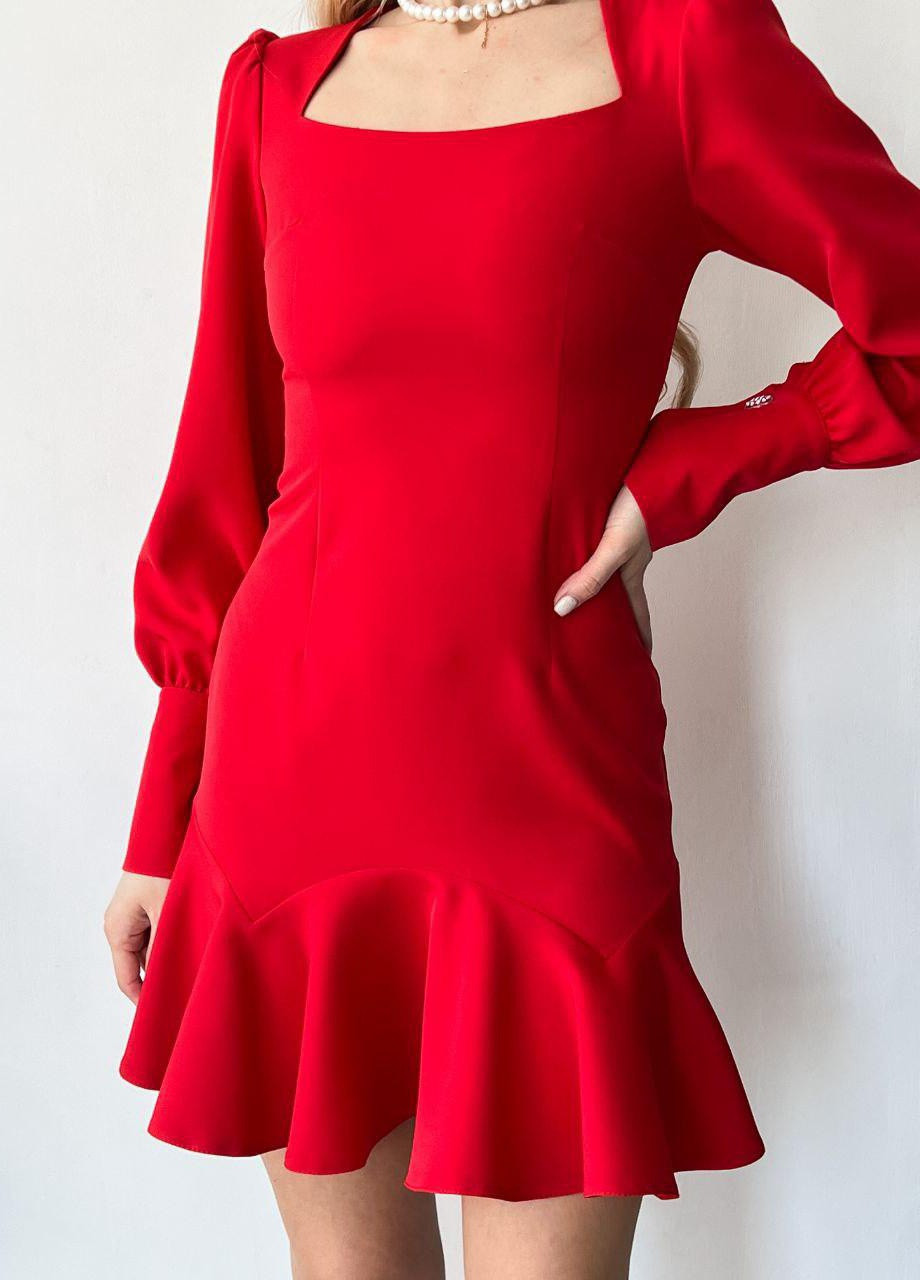 Червона женское платье футляр красного цвета 408253 New Trend