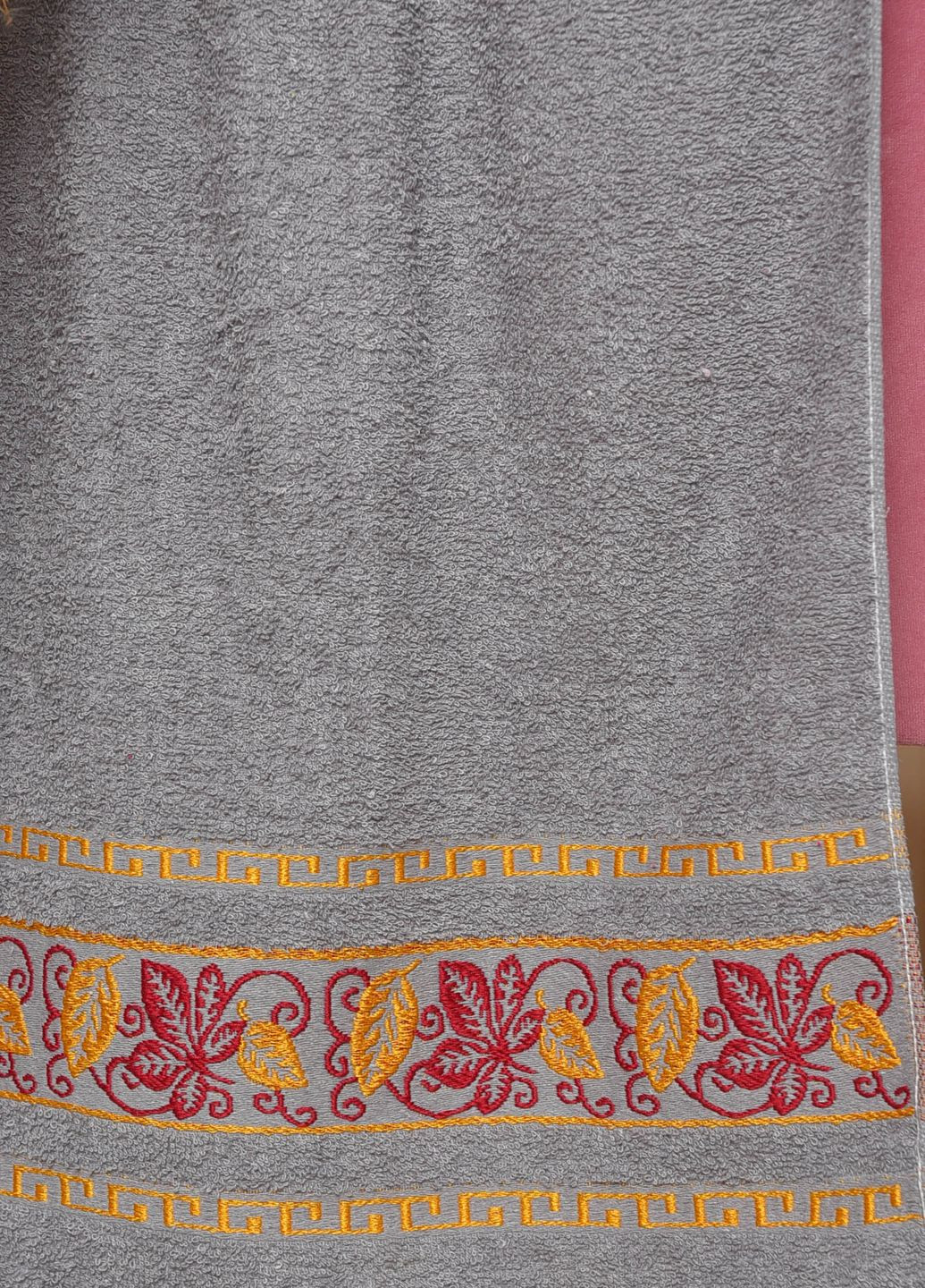 Полотенце для лица махровое серого цвета Let's Shop однотонный серый