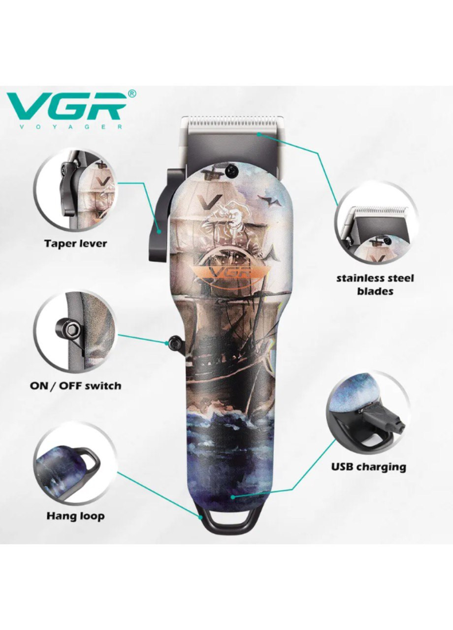 Машинка для стрижки волос аккумуляторная VGR v-690 (260359455)
