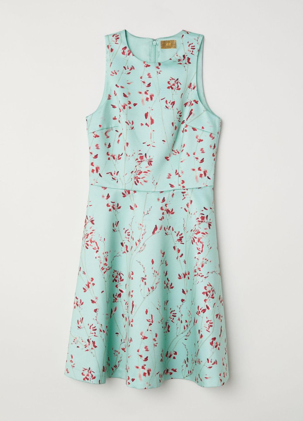 Мятное платье лето,мятный в узоры, H&M