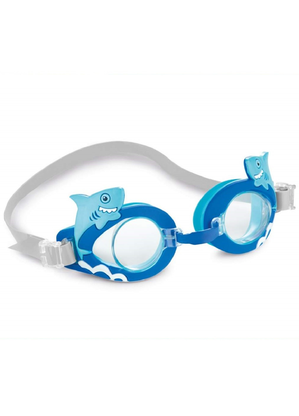 Очки для плавания детские для детей от 3 до 8 лет размер S с ярким дизайном защитой от ультрафиолета (474521-Prob) Акула Unbranded (258659151)