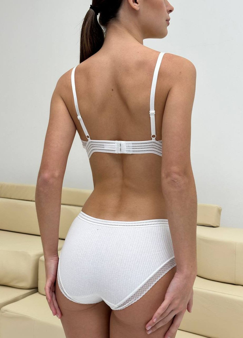 Білий демісезонний жіночий базовий комплект нижньої білизни No Brand