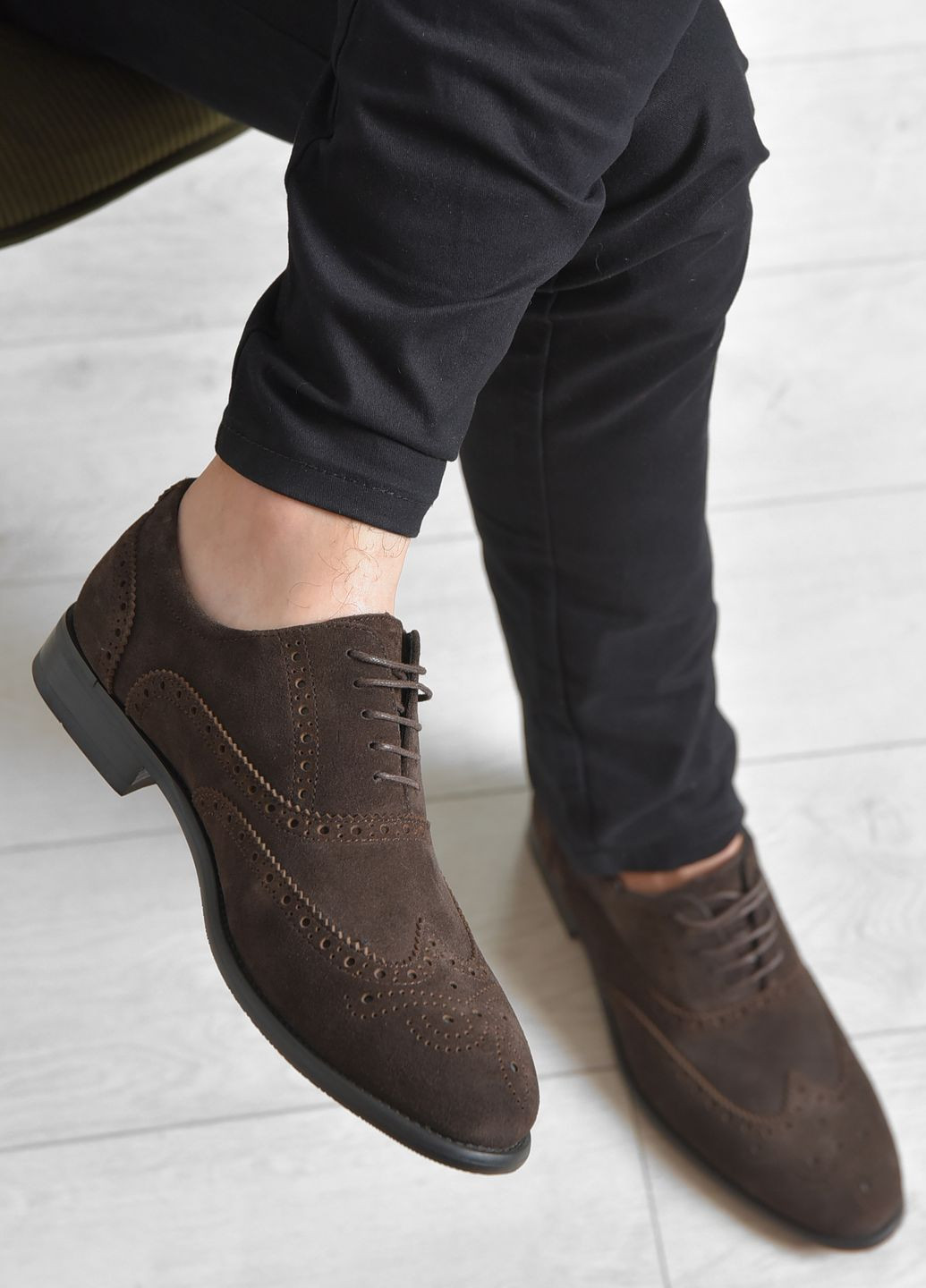 Туфлі чоловічі коричневого кольору Let's Shop (265911028)