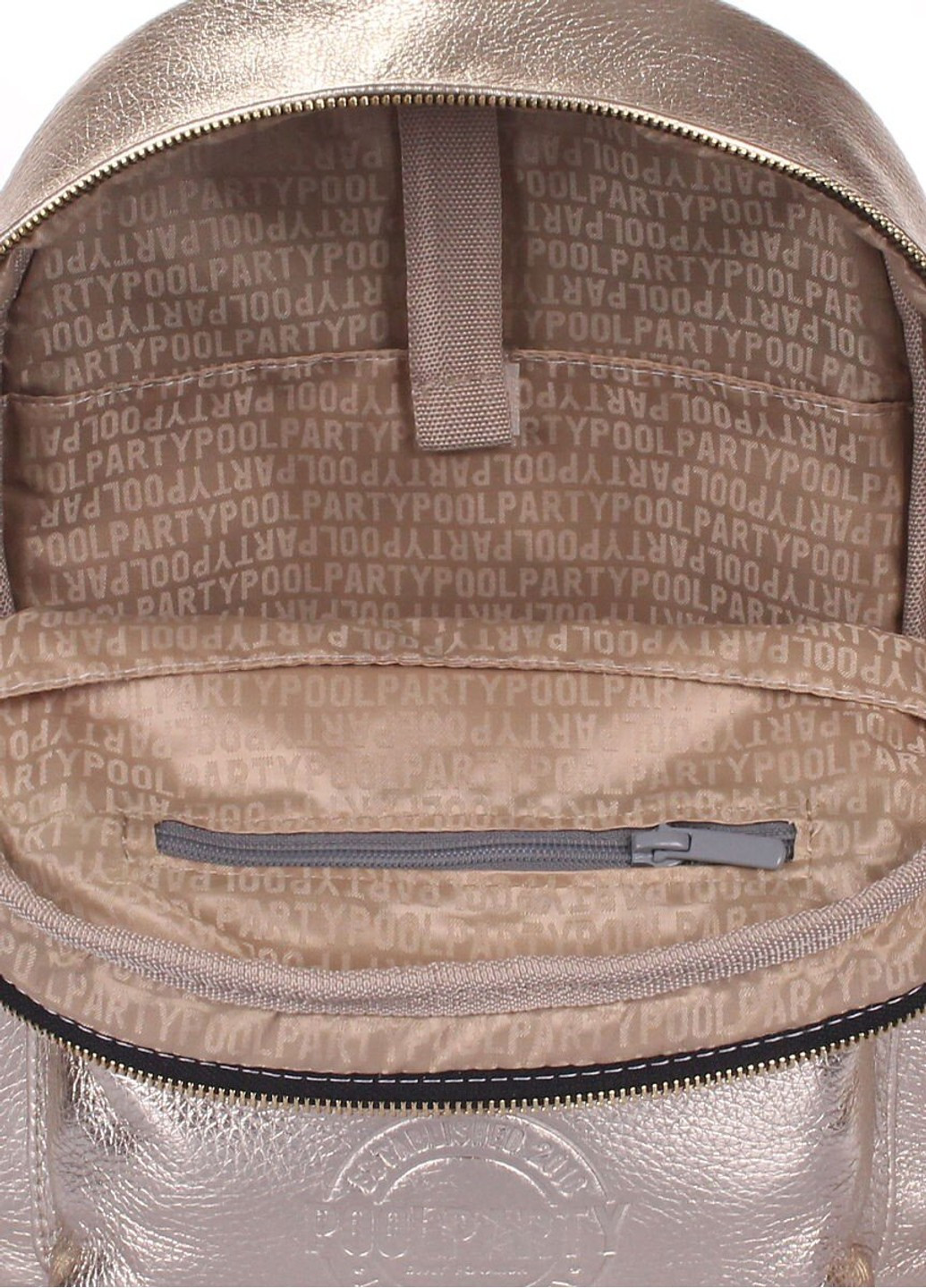 Женский рюкзак из кожи Xs серебро PoolParty (262892225)