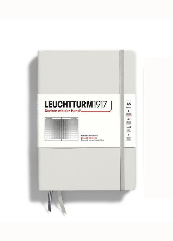Блокнот, Средний, Light Grey, Клетка Leuchtturm1917 (269901208)