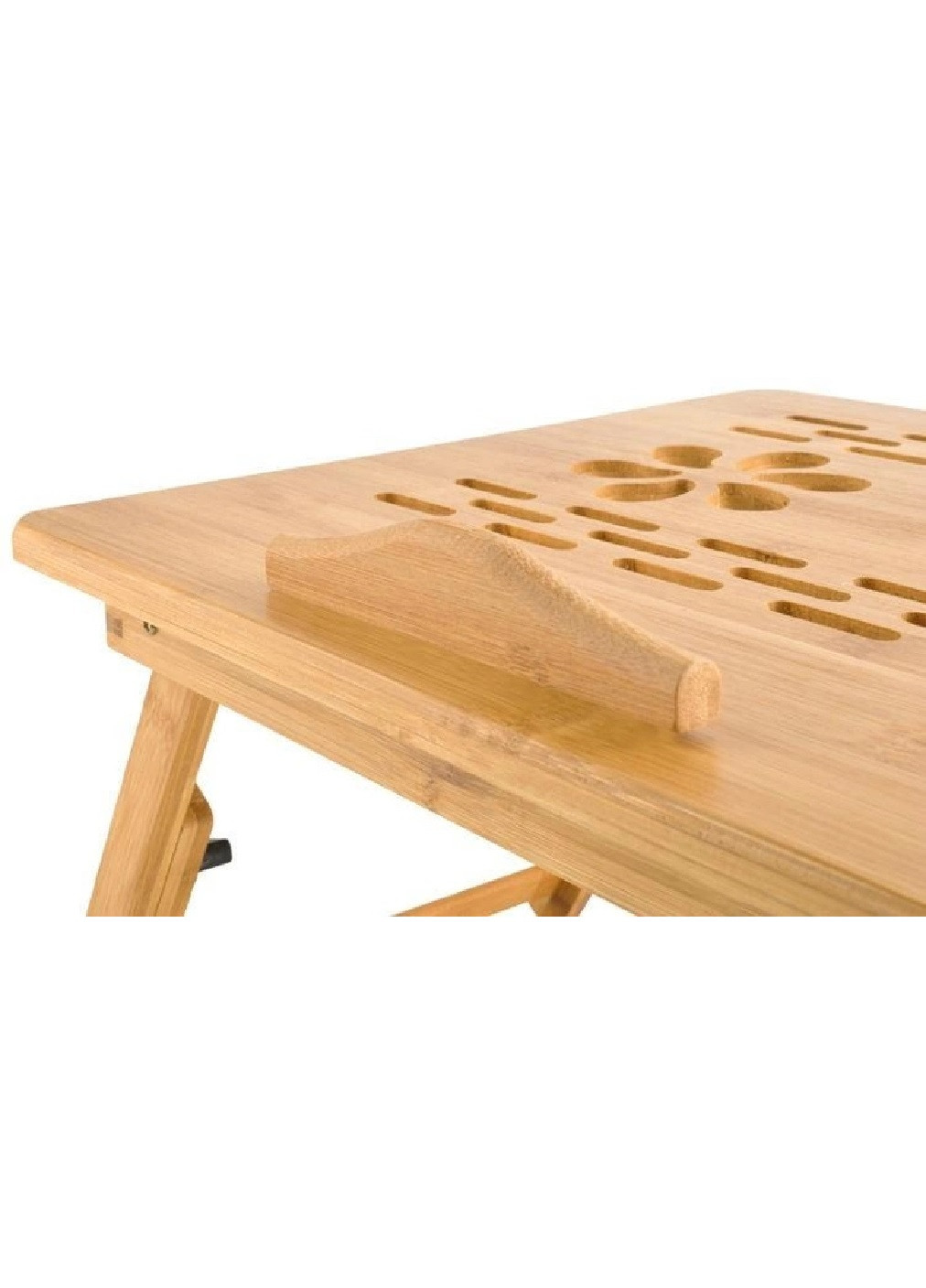 Розкладний регульований столик компактний портативний дерев'яний для ноутбука сніданку 69х34,6х26,5 см (475204-Prob) Unbranded (263135967)