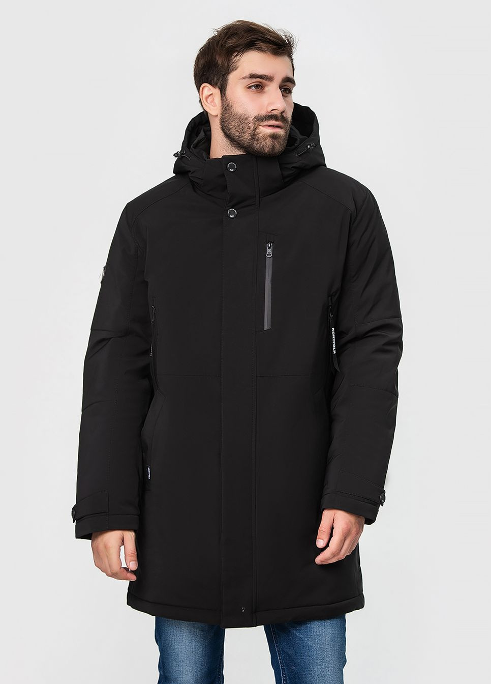 Чорна зимня зимова куртка з капюшоном модель Nortfolk 507341