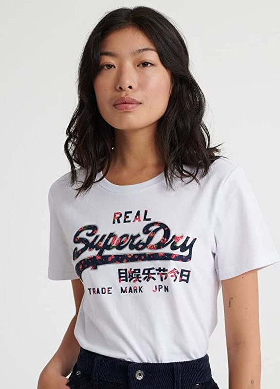 Біла футболка Superdry