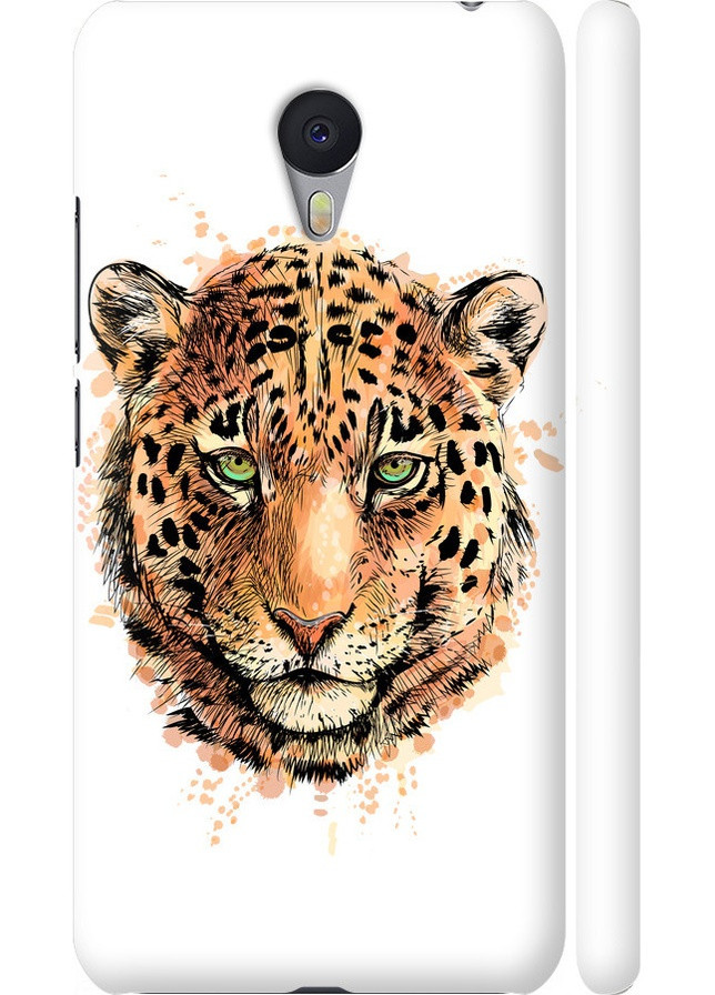 3D пластиковый матовый чехол 'Леопард v2' для Endorphone Meizu M3 Note (258084013)