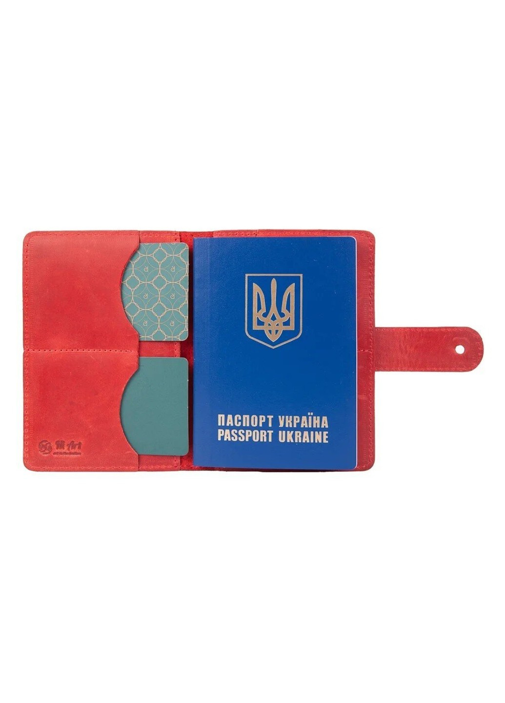 Обкладинка для паспорта зі шкіри PB-03S / 1 Shabby Alga Темно-зелений Hi Art (268371345)