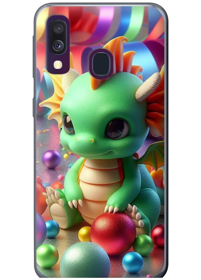 Силиконовый чехол 'Веселый дракончик' для Endorphone Samsung Galaxy A40 2019 A405F (275458373)