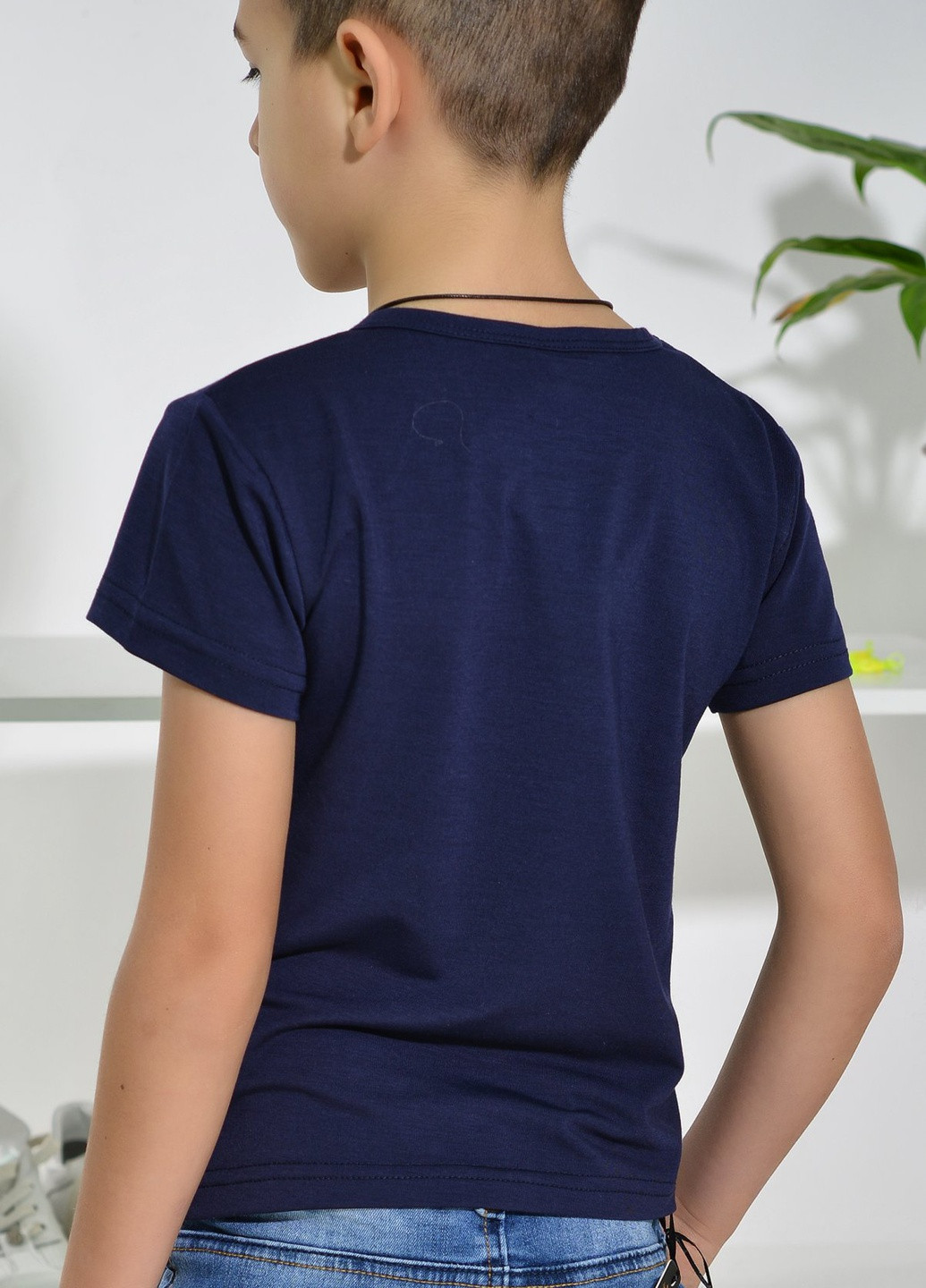 Синя футболки сорочки футболка на хлопчика синя (ocean) Lemanta