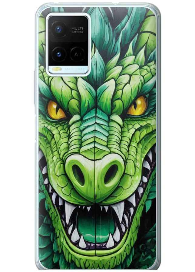 Силиконовый чехол 'Зелёный дракон' для Endorphone Vivo Y21 (275459589)