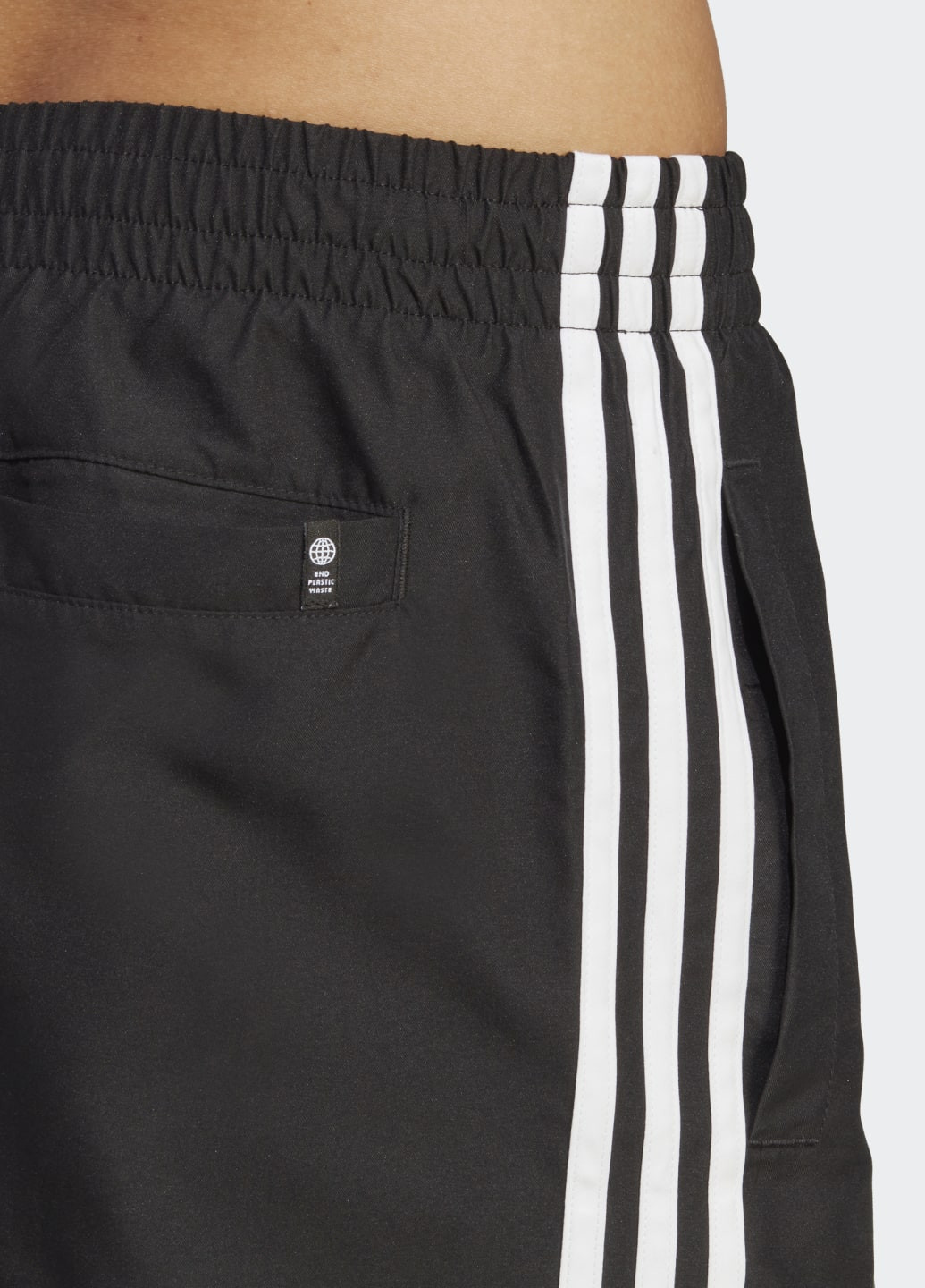 Мужские черные спортивные плавательные шорты adicolor 3-stripes adidas