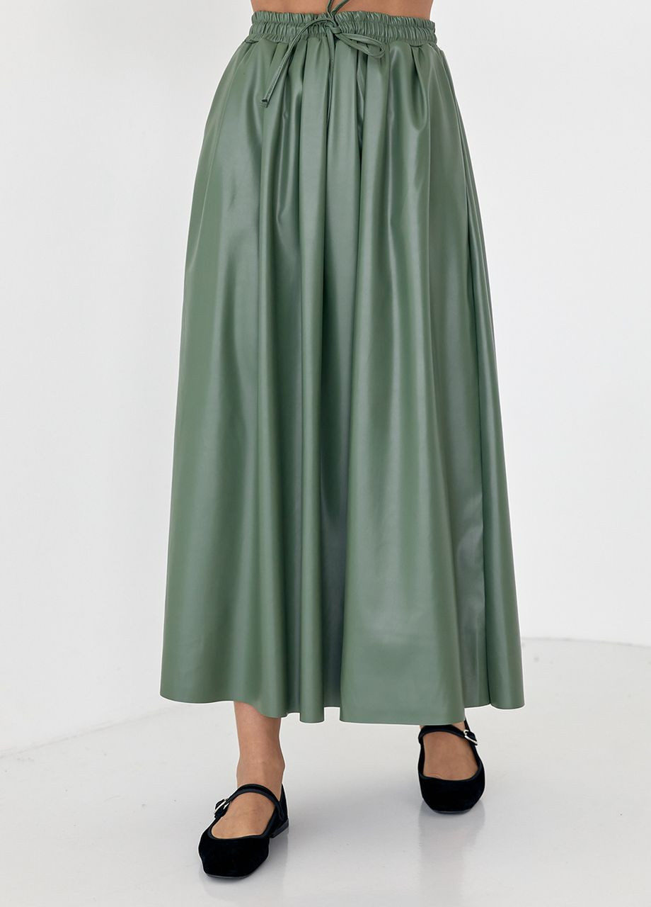 Оливковая (хаки) кэжуал юбка Lurex