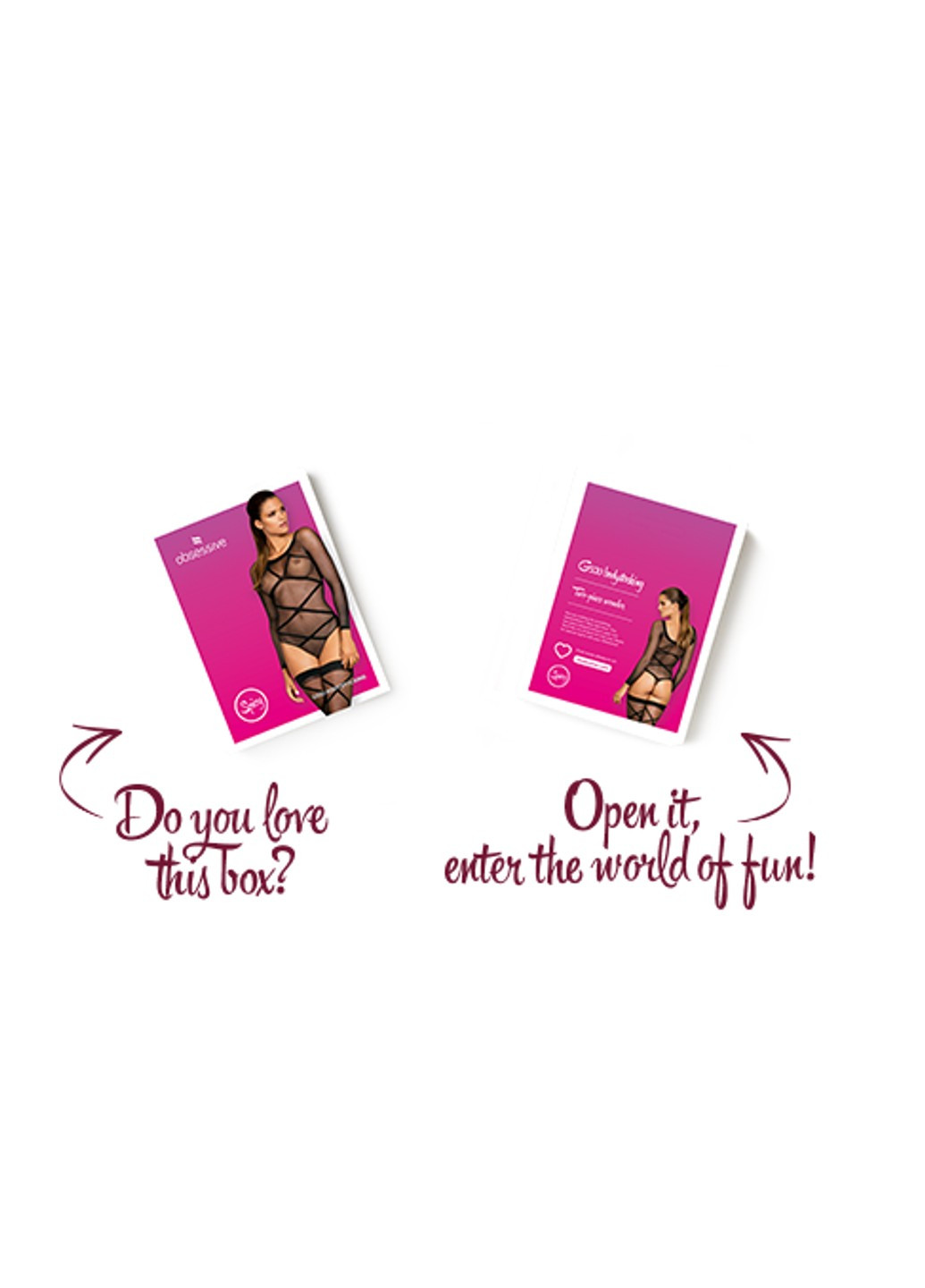 Бодистокинг Bodystocking G320 S/M/L, чулки, боди, декор в виде линий Obsessive (271991680)