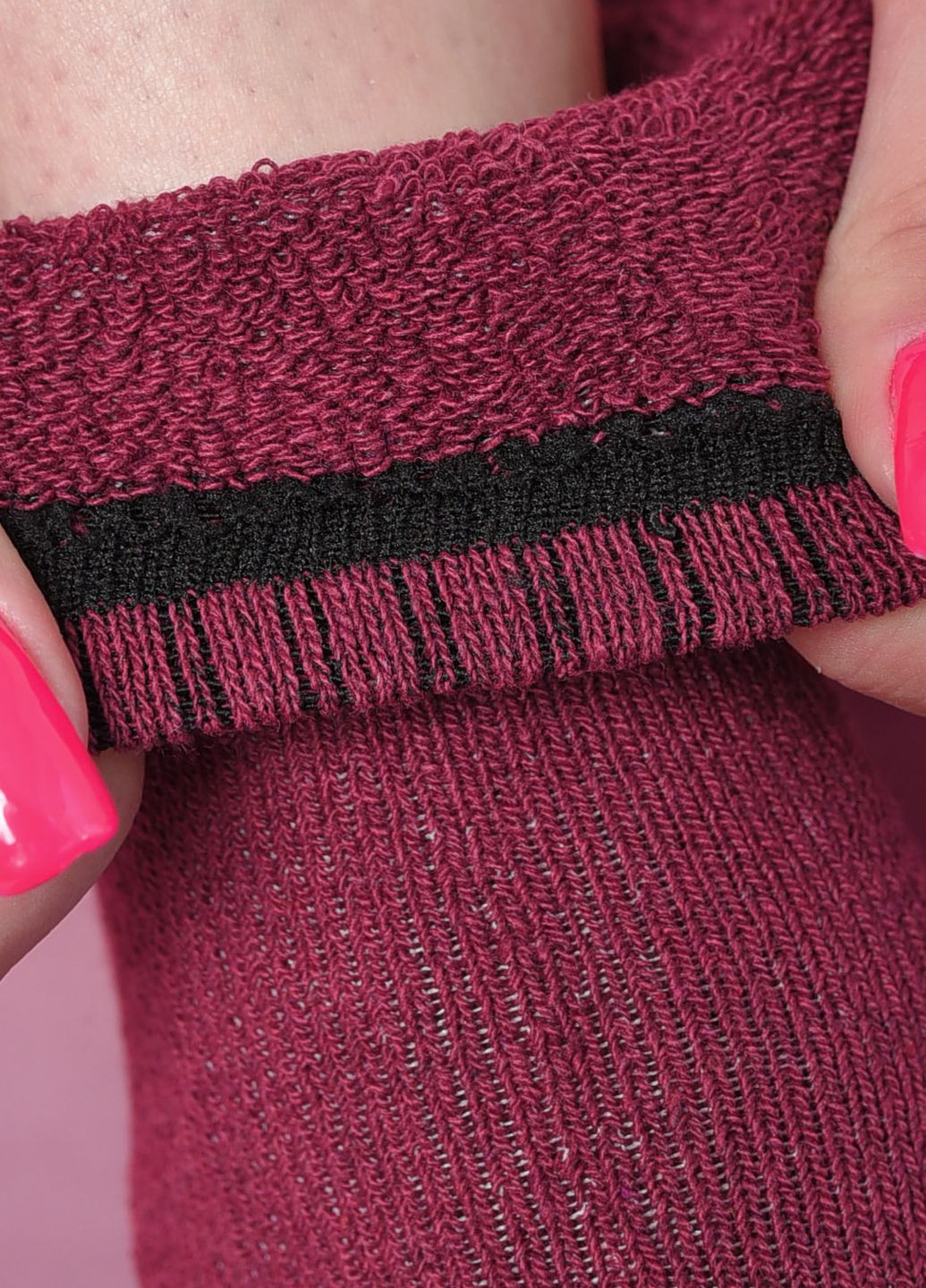 Шкарпетки махрові жіночі бордового кольору розмір 37-42 Let's Shop (261762246)