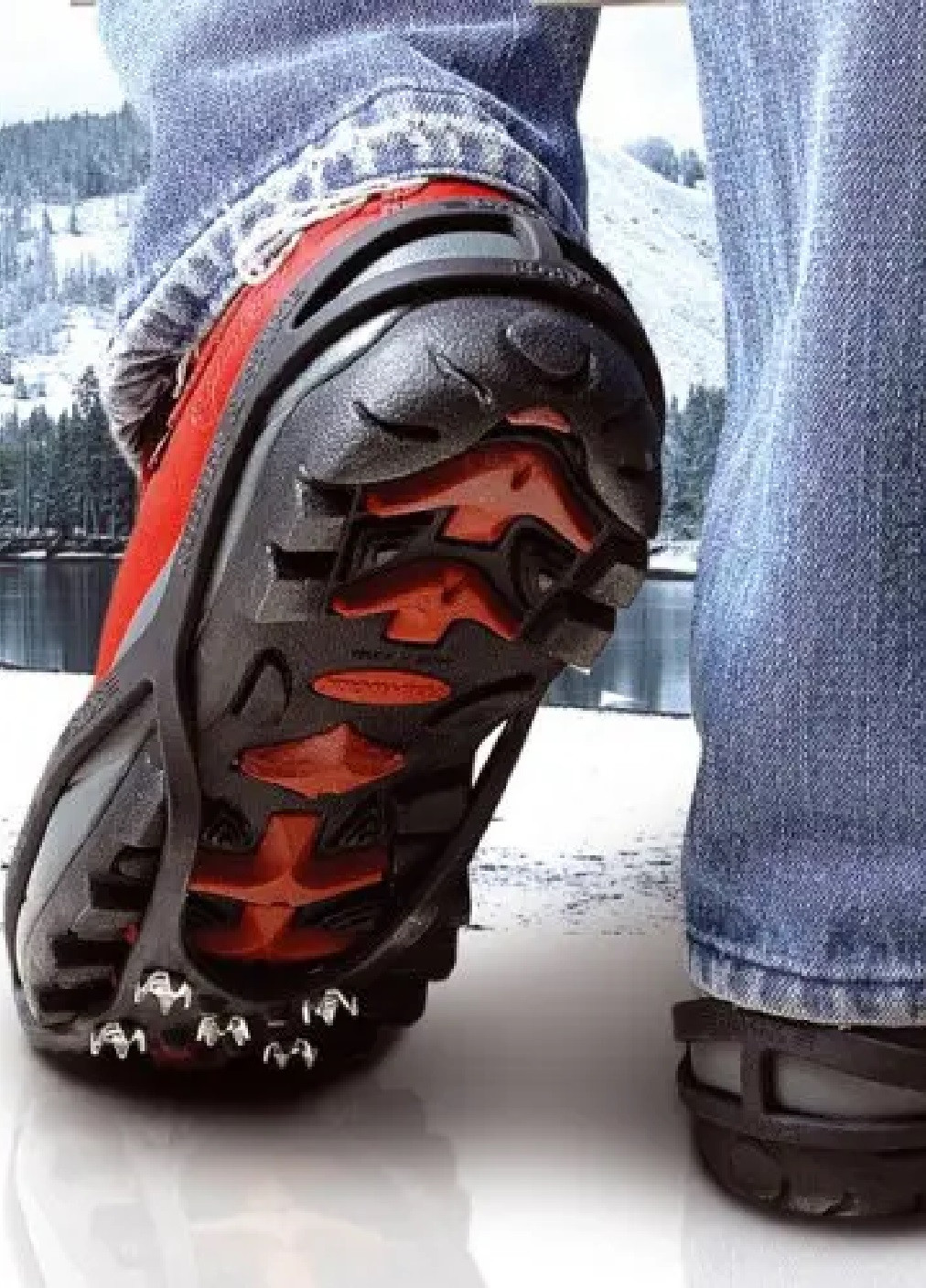 Накладки на обувь противоскользящие ледоходы ледоступы универсальные от скольжения с 5 шипами 28x13 см (475751-Prob) Unbranded (270965511)