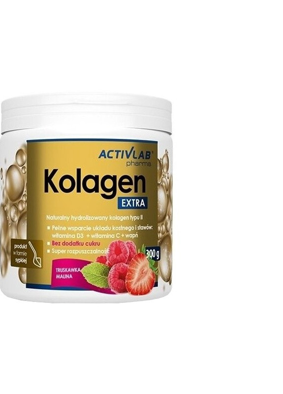 Колаген Kolagen Extra 300 g (Strawberry-Raspberry) ActivLab (256979571)