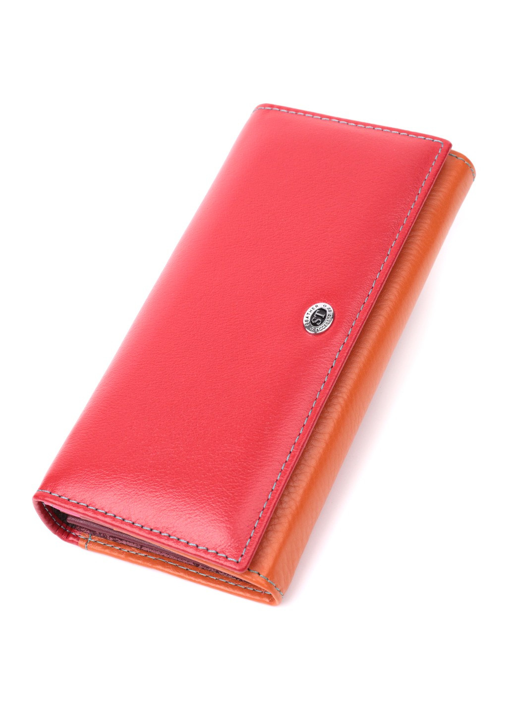 Великий гаманець для прекрасних жінок із натуральної шкіри 22518 Різнокольоровий st leather (277980461)