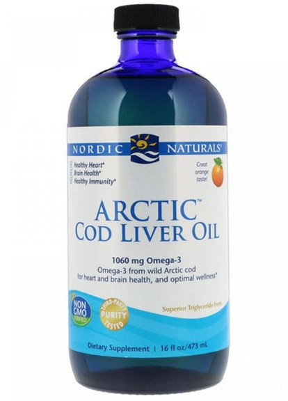 Arctic Cod Liver Oil 16 fl oz 473 ml Orange Flavor Nordic Naturals (258498797)