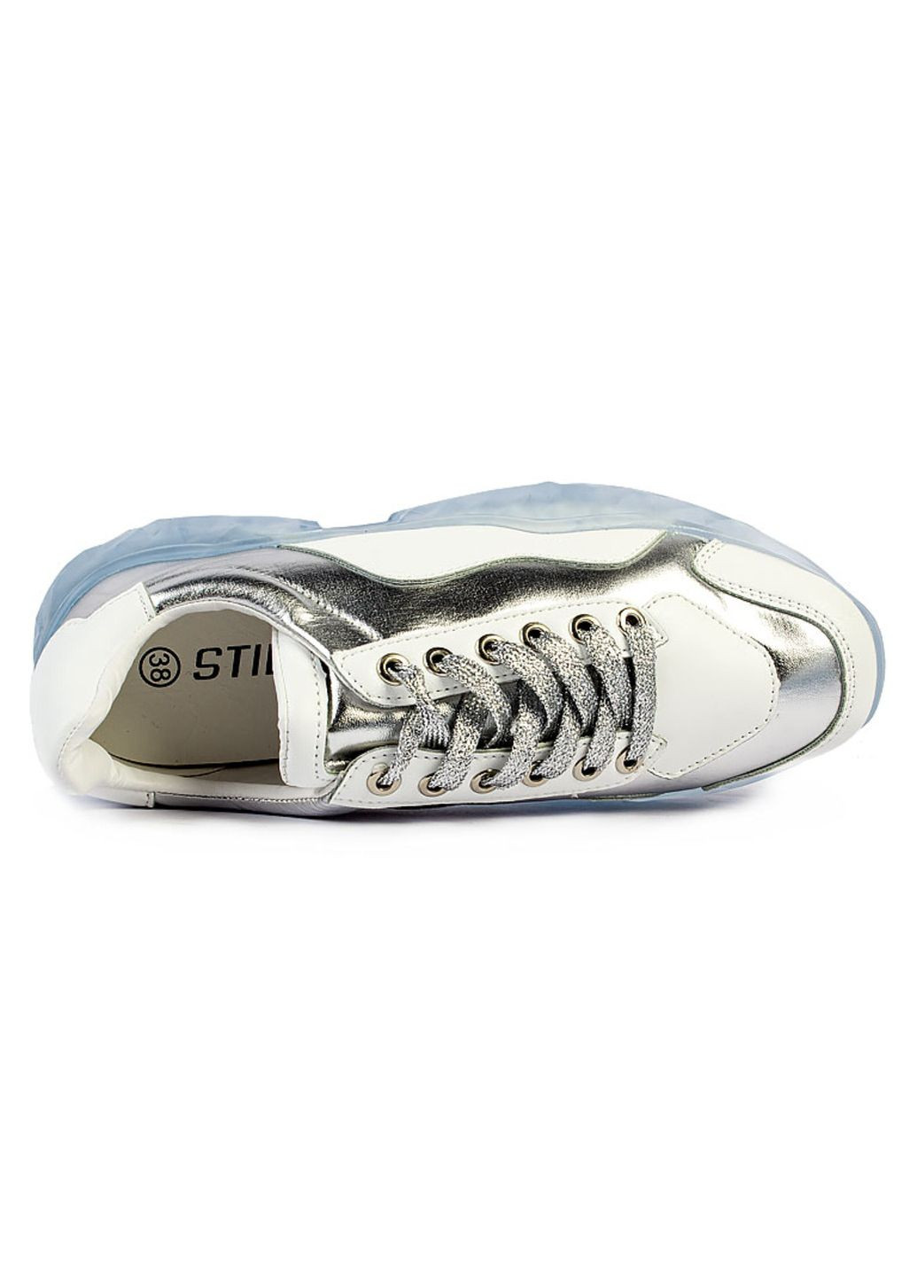 Срібні осінні кросівки жіночі бренду 8100224_(16) Stilli