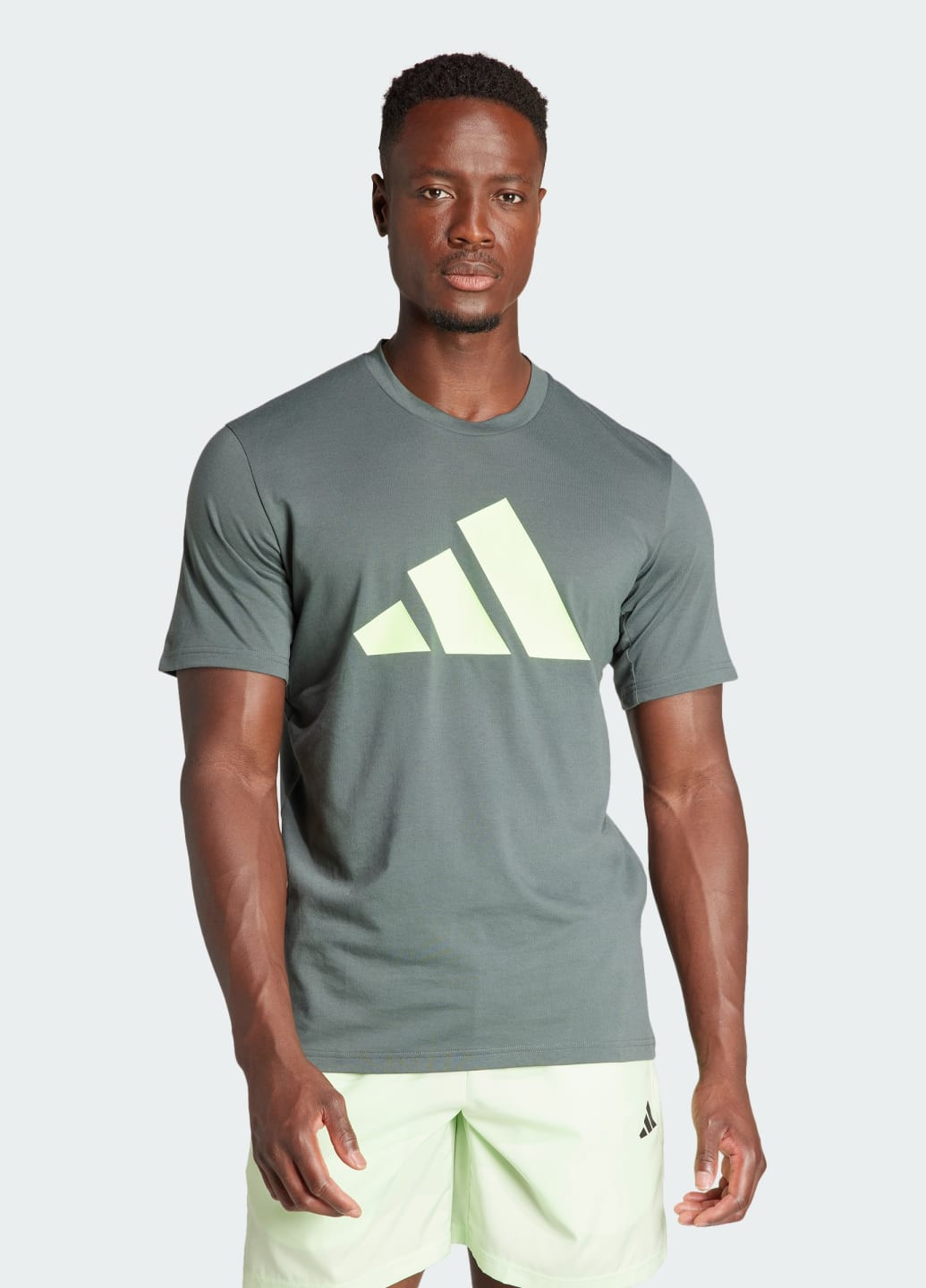 Серая футболка для тренировок train essentials feelready logo adidas