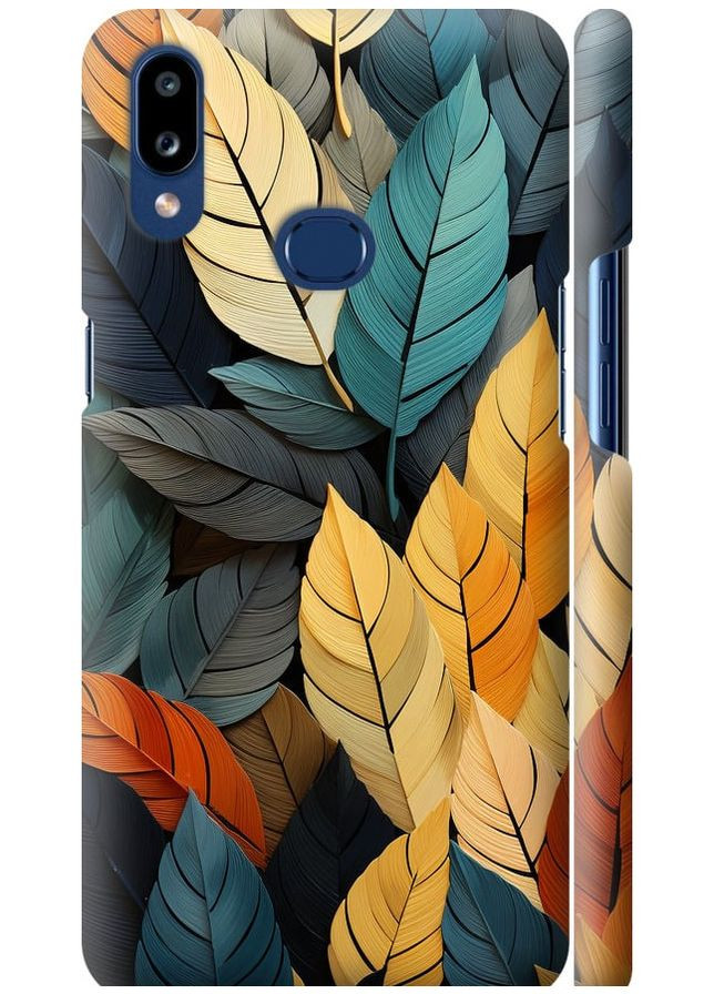 3D пластиковий матовий чохол 'Кольорове листя' для Endorphone Samsung Galaxy A10s A107F (265398675)