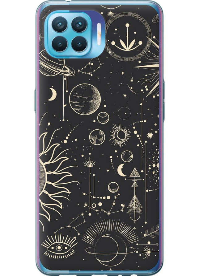 2D пластиковый чехол 'Фаза луны' для Endorphone Oppo Reno 4 Lite (258092159)