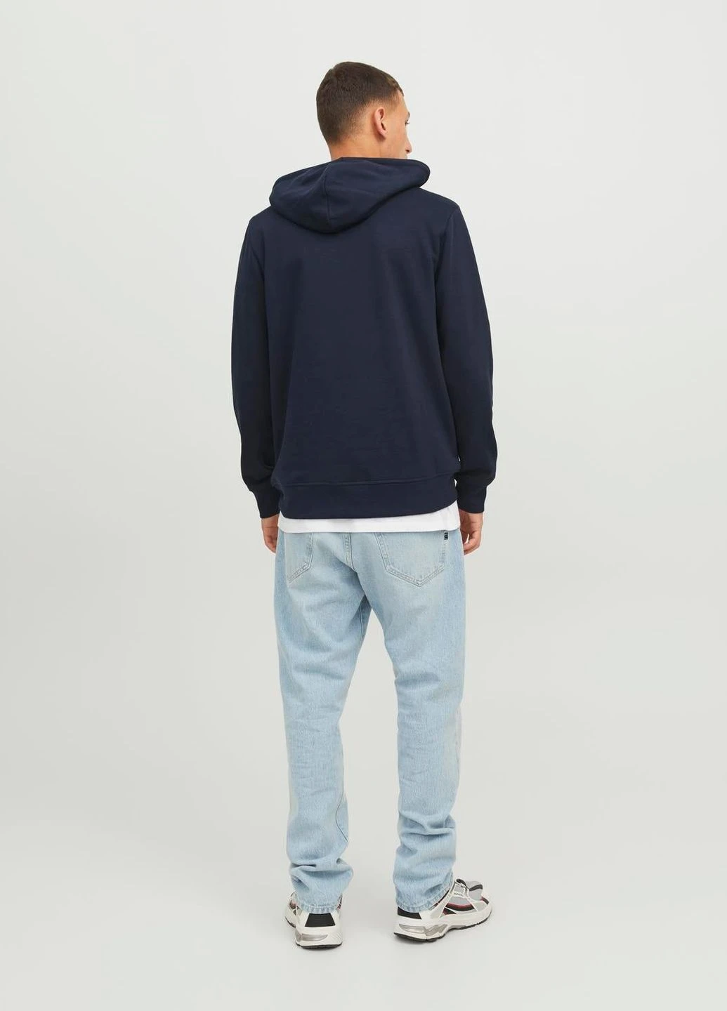 Худи флис,темно-синий с принтом,JACK&JONES Jack & Jones (275135832)