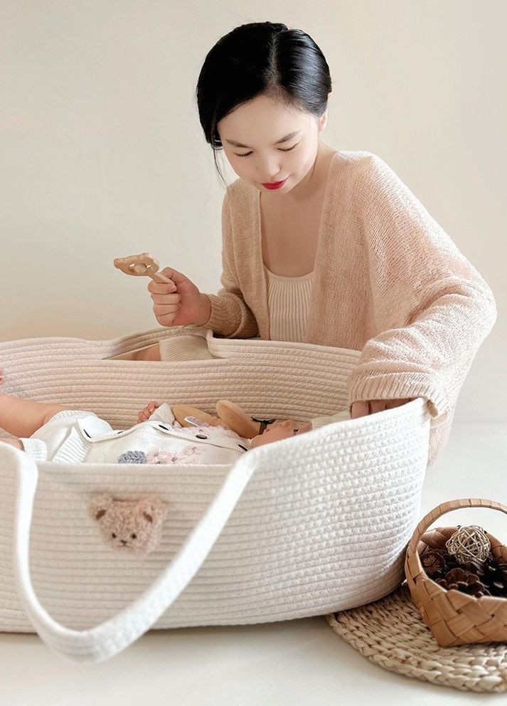 Кокон корзинка детская переносная арт.7030 Молочный No Brand (260735729)