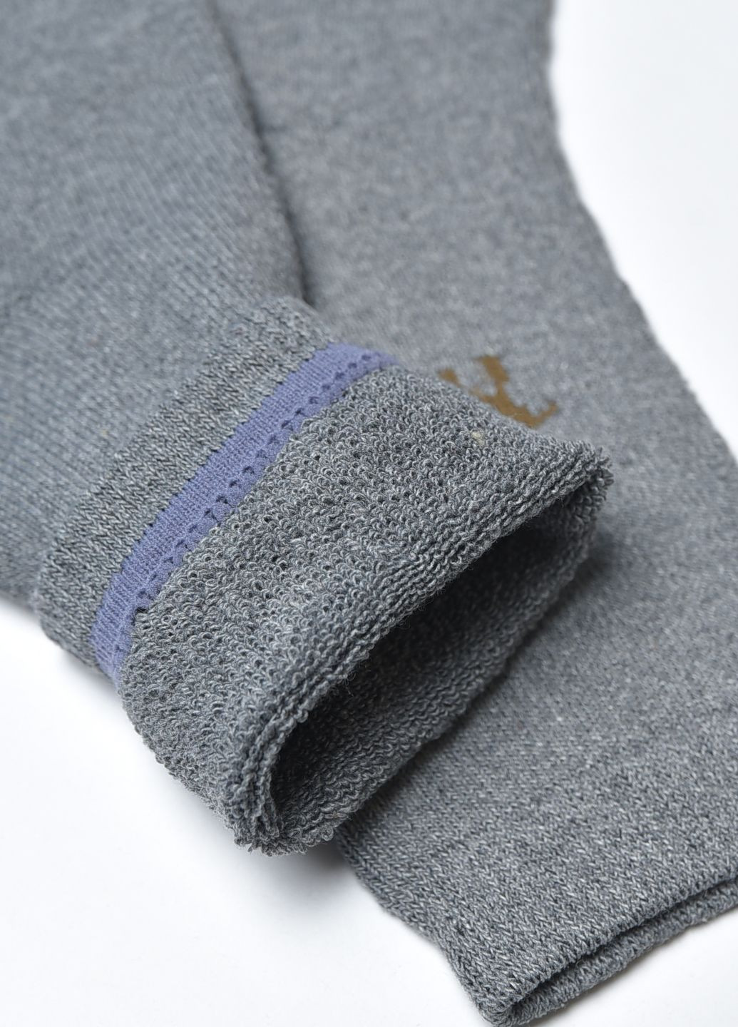 Носки махровые мужские серого цвета размер 42-48 Let's Shop (267167079)