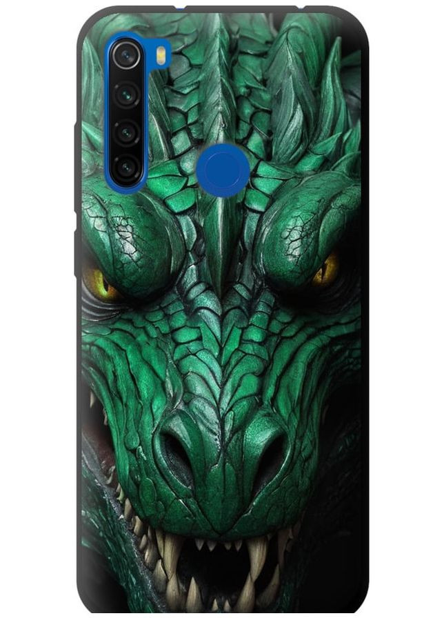 TPU чорний чохол 'Зелений дракон v2' для Endorphone Xiaomi Redmi Note 8T (275651618)
