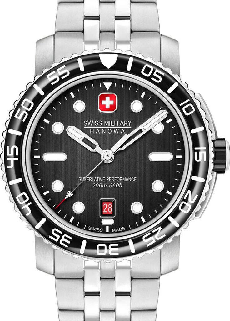 Часы Swiss Military Hanowa Black Marlin SMWGH0001702 кварцевые спортивные Swiss Military-Hanowa (275927160)
