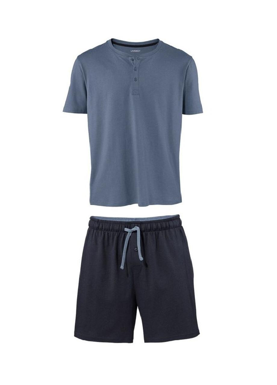 Пижама мужская с модалом (футболка + шорты) Livergy комбинированная