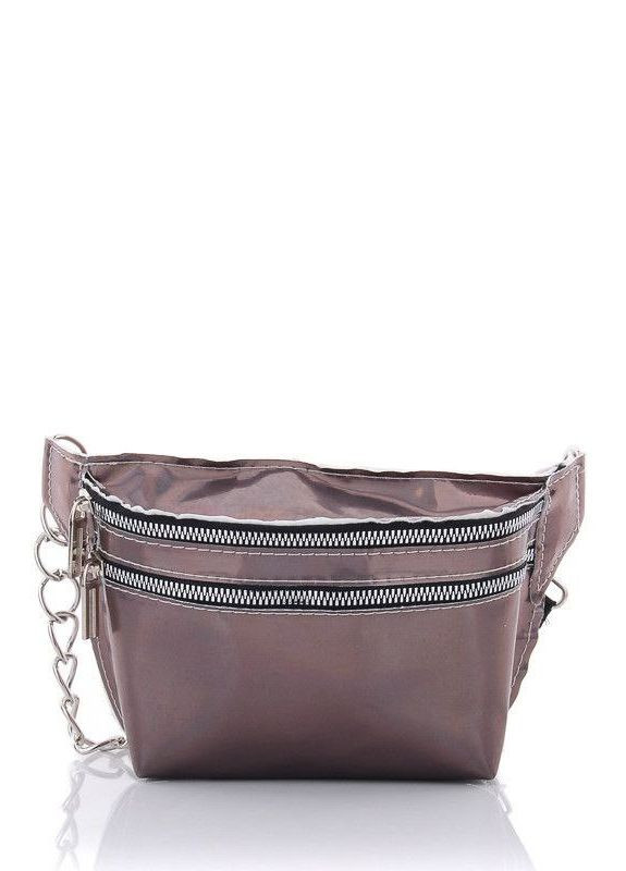 Яркая повседневная коричневая мини-сумка для прекрасных дам, глянцевая сумочка с двумя отсеками No Brand р-1359-9 (267503046)