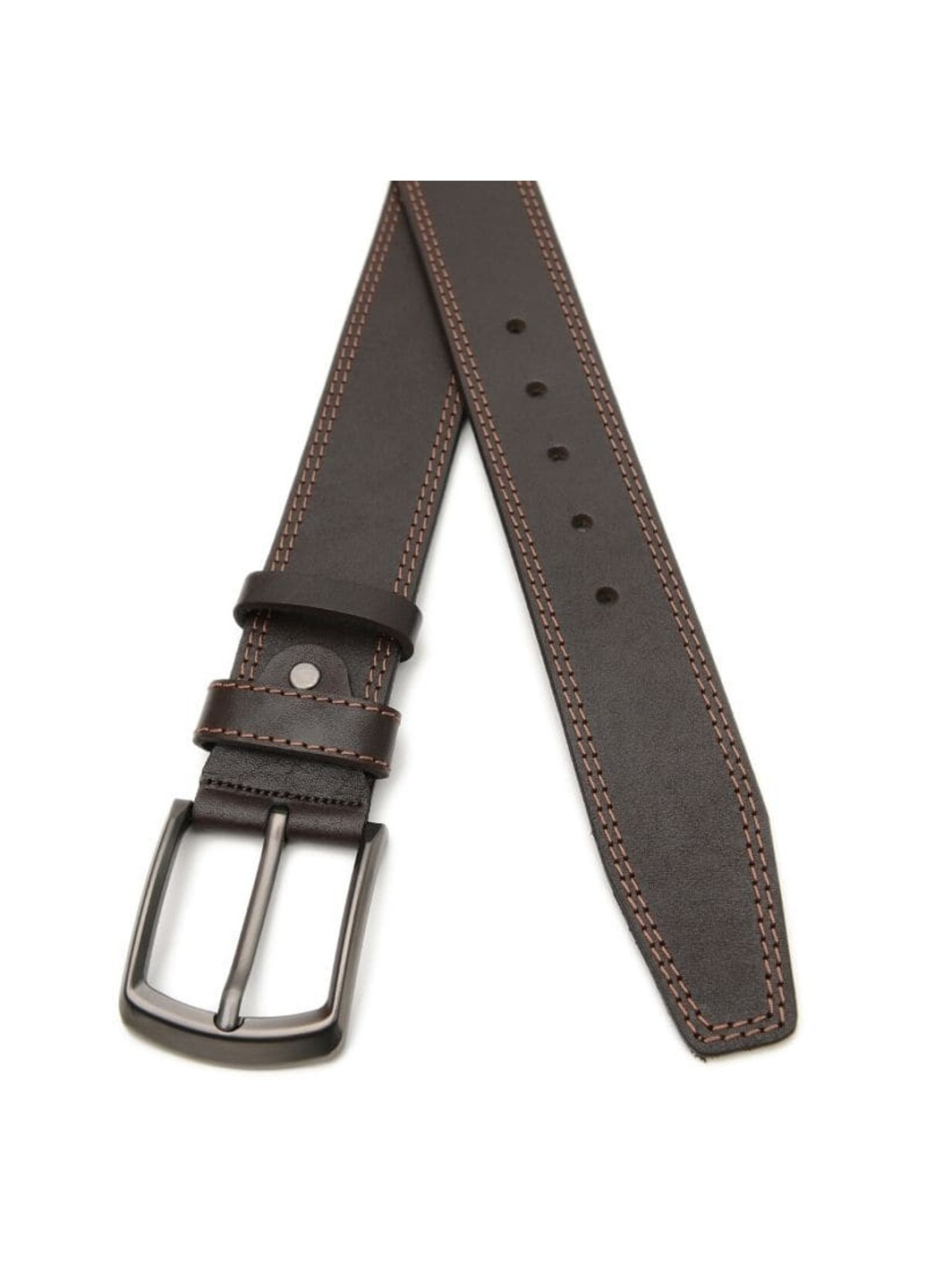 Широкий Мужской кожаный ремень 4,5 см V1125GX21-brown Borsa Leather (266143168)