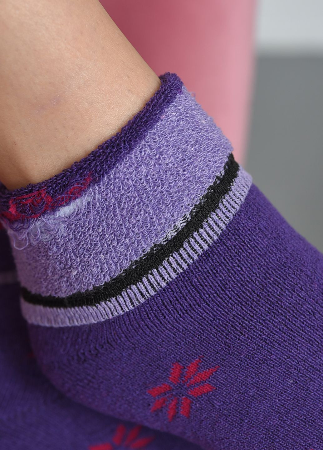 Носки махровые женские фиолетового цвета размер 37-42 Let's Shop (268661263)